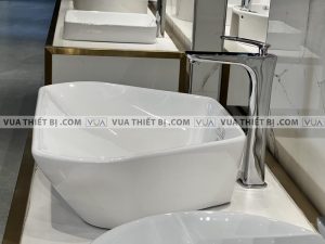 VIGLACERA VG142.1 - Vòi chậu lavabo cổ cao nóng lạnh 2 Vòi chậu lavabo VIGLACERA VG142.1 cổ cao nóng lạnh