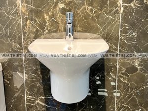 Chậu rửa mặt lavabo VIGLACERA V63 liền chân treo tường