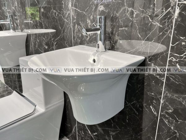 Chậu rửa mặt lavabo VIGLACERA V63 liền chân treo tường