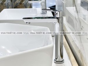 VIGLACERA VG125 - Vòi chậu lavabo cổ cao nóng lạnh 2 Vòi chậu lavabo VIGLACERA VG125 cổ cao nóng lạnh
