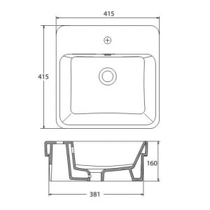 VIGLACERA V24 - Chậu rửa mặt lavabo đặt bàn 2 ban ve ky thuat chau lavabo dat ban viglacera v24