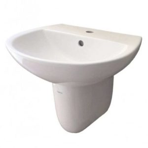 Chậu rửa mặt lavabo VIGLACERA V36 kèm chân lửng treo tường