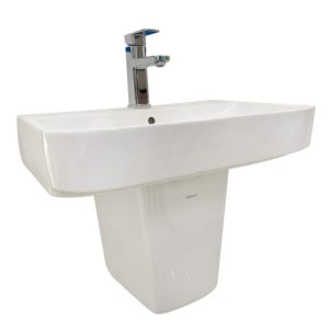 Chậu rửa mặt lavabo VIGLACERA V58 CD58 kèm chân lửng treo tường