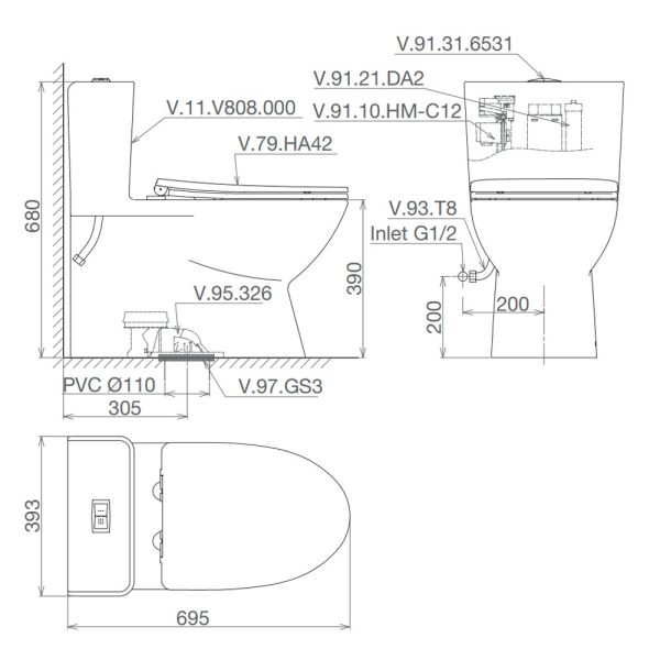 Ban ve ki thuat Bon cau 1 khoi VIGLACERA V808 nap em