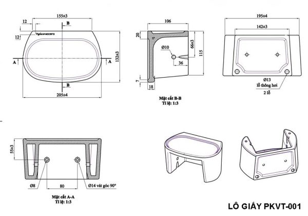 Ban ve ky thuat Lo giay Bo phu kien nha tam VIGLACERA PKVT 001