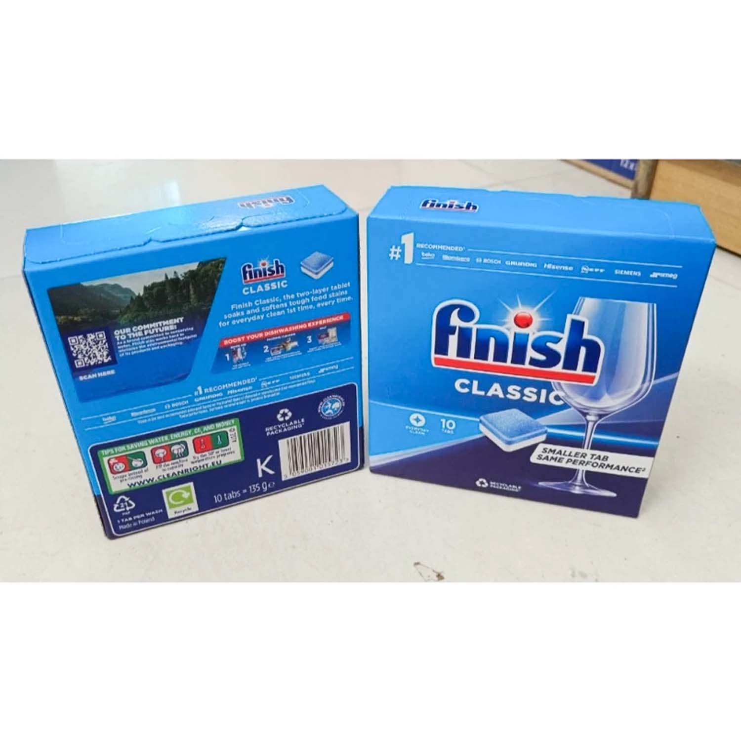 Viên rửa bát FINISH Classic hộp 10 viên 5 Hinh anh thuc te Vien rua bat FINISH Classic hop 10 vien 1