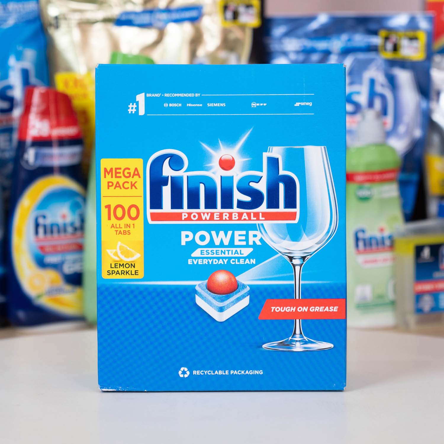 Viên rửa bát FINISH Power Essential hộp 100 viên hương chanh 7 Hinh anh thuc te Vien rua bat FINISH Power Essential hop 100 vien huong chanh 3