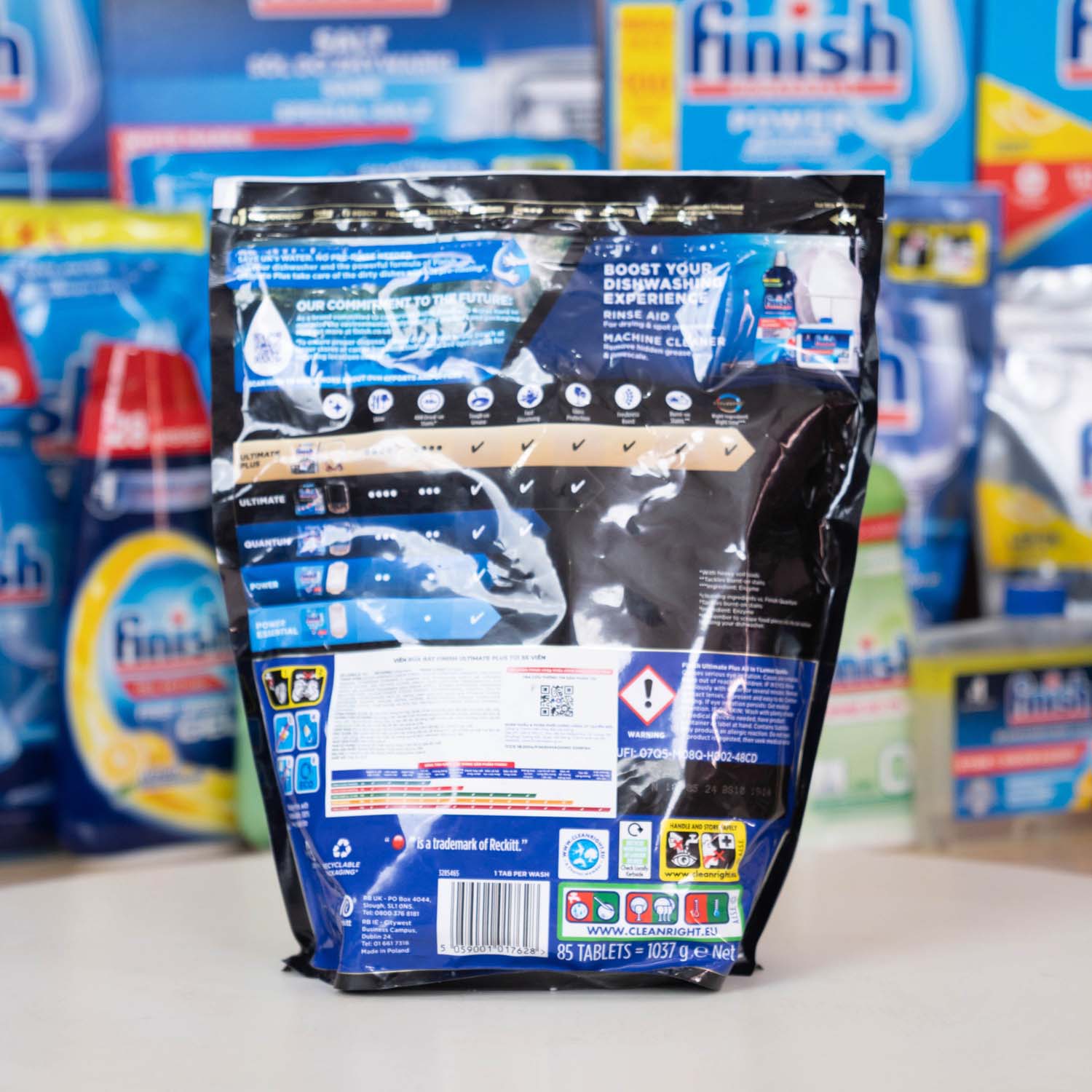 Viên rửa bát FINISH Ultimate Plus All in 1 túi 85 viên hương chanh 6 Hinh anh thuc te Vien rua bat FINISH Ultimate Plus All in 1 tui 85 vien huong chanh 2
