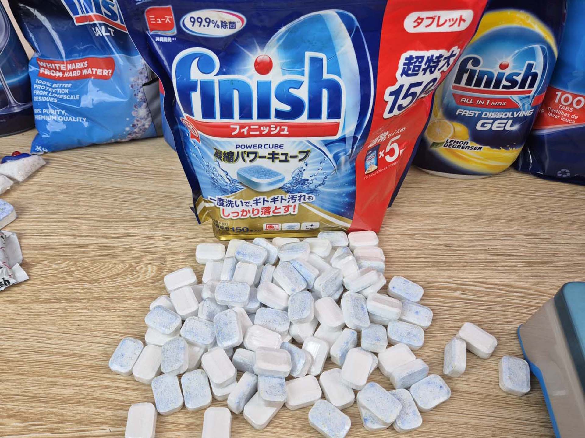 Viên rửa bát FINISH Nhật túi 150 viên 11 Hinh anh thuc te Vien rua bat Finish Nhat tui 150 vien 1 1