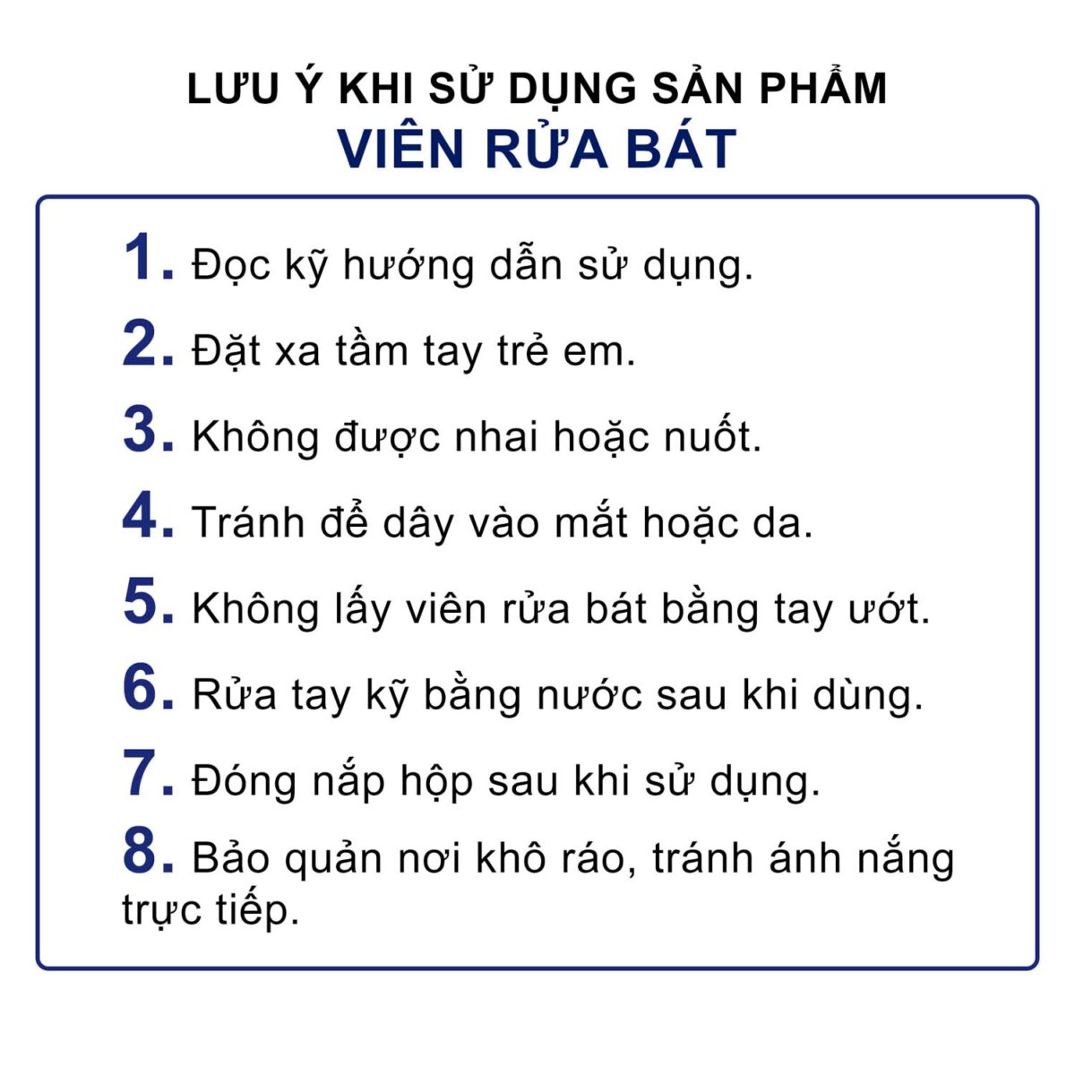Luu y su dung Vien rua bat FINISH Classic hop 10 vien